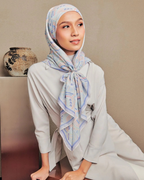 Petrascarves - Alun Cotton Voile Square (Ocean Blue)