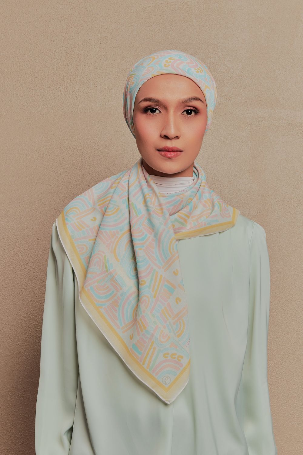 Petrascarves - Alun Cotton Voile Square (Mimosa Yellow)
