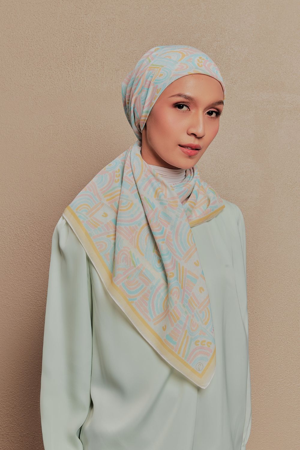 Petrascarves - Alun Cotton Voile Square (Mimosa Yellow)