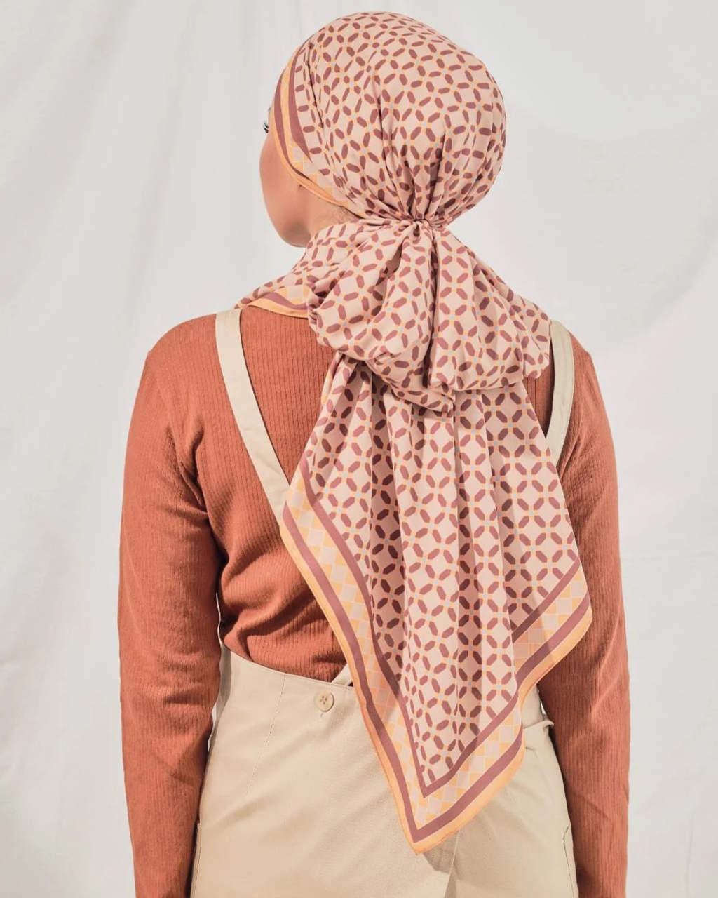 Petrascarves X Syfqhakmr Collection Shawl- Terracotta & Rusty Maroon