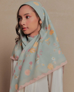 Petrascarves - Everbloome Collection Cotton Square (Eucalyptus)