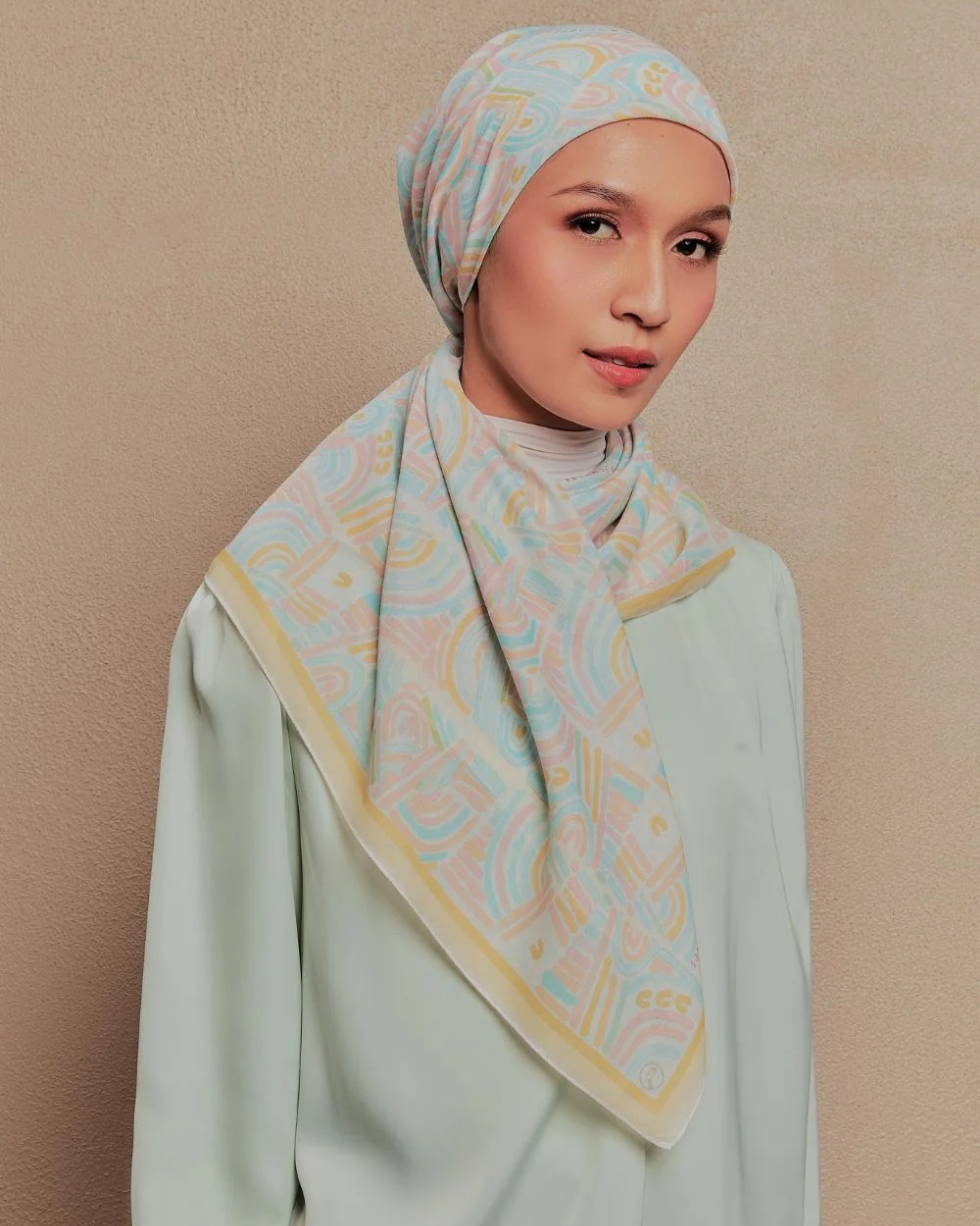 Petrascarves - Alun Cotton Voile Square (Mimosa Yellow)