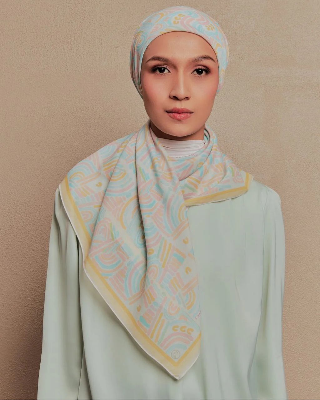 Petrascarves - Alun Cotton Voile Square (Mimosa Yellow)