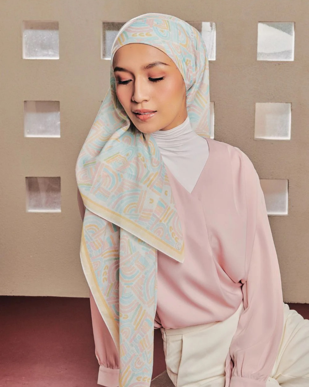 Petrascarves - Alun Cotton Voile Square (Mimosa Yellow)