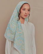Petrascarves - Alun Cotton Voile Square (Sea Turquoise)