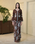 Lastika Embroidered Kebaya Brown