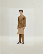 Abraham Baju Melayu Teluk Belanga - Oak Brown