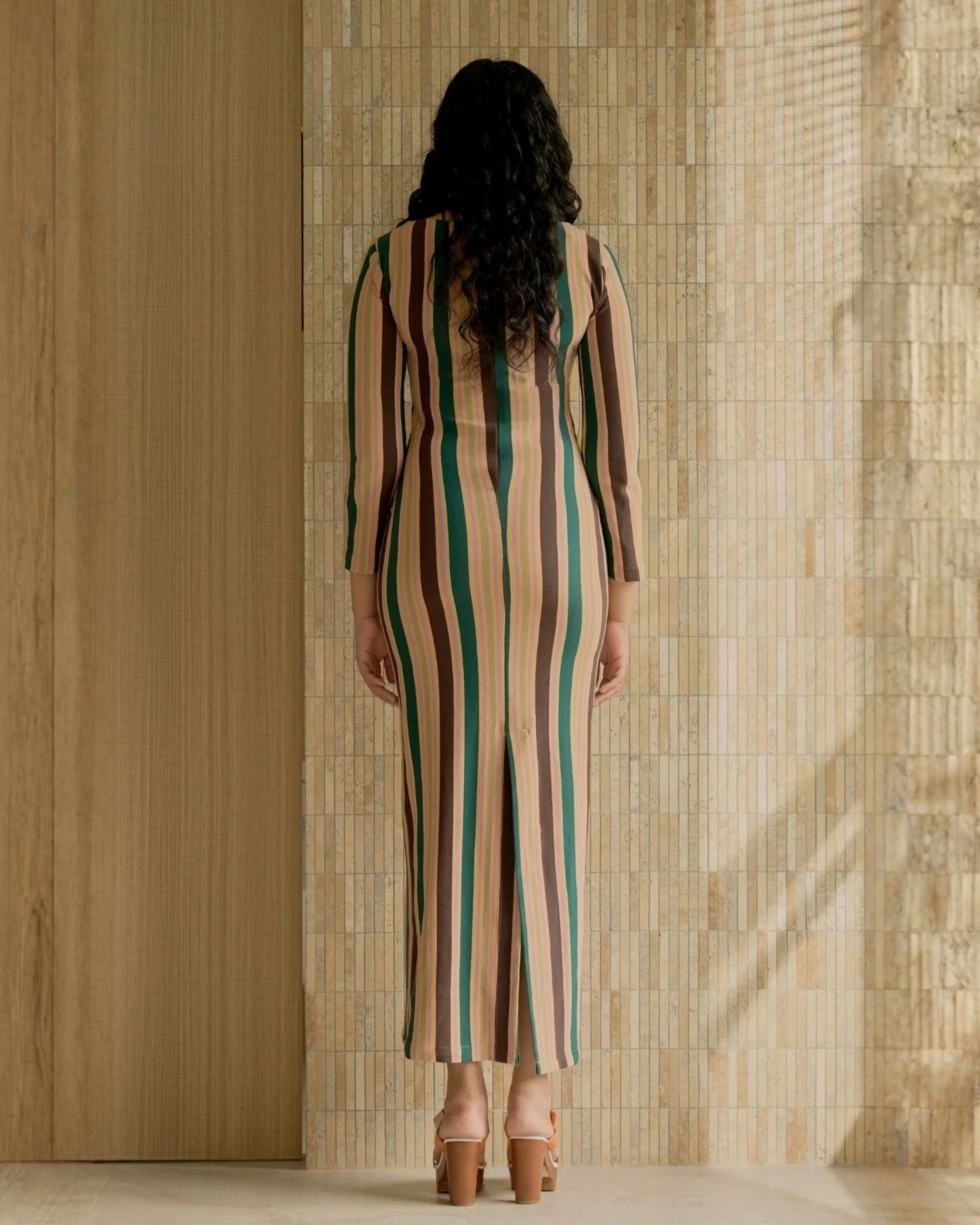 Le Robe Raye (Dark Green/Chocolate)
