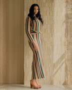 Le Robe Raye (Dark Green/Chocolate)