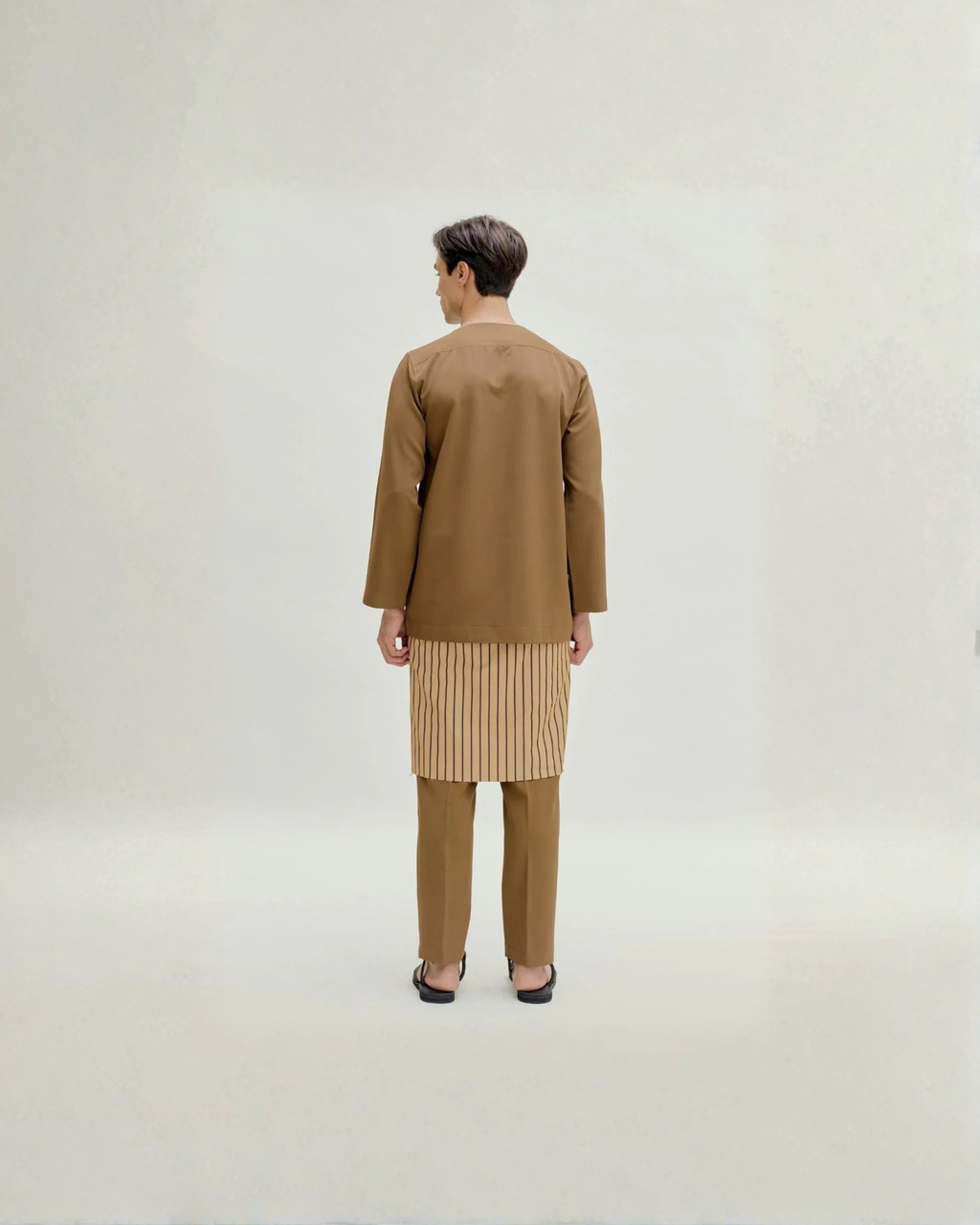 Abraham Baju Melayu Teluk Belanga - Oak Brown