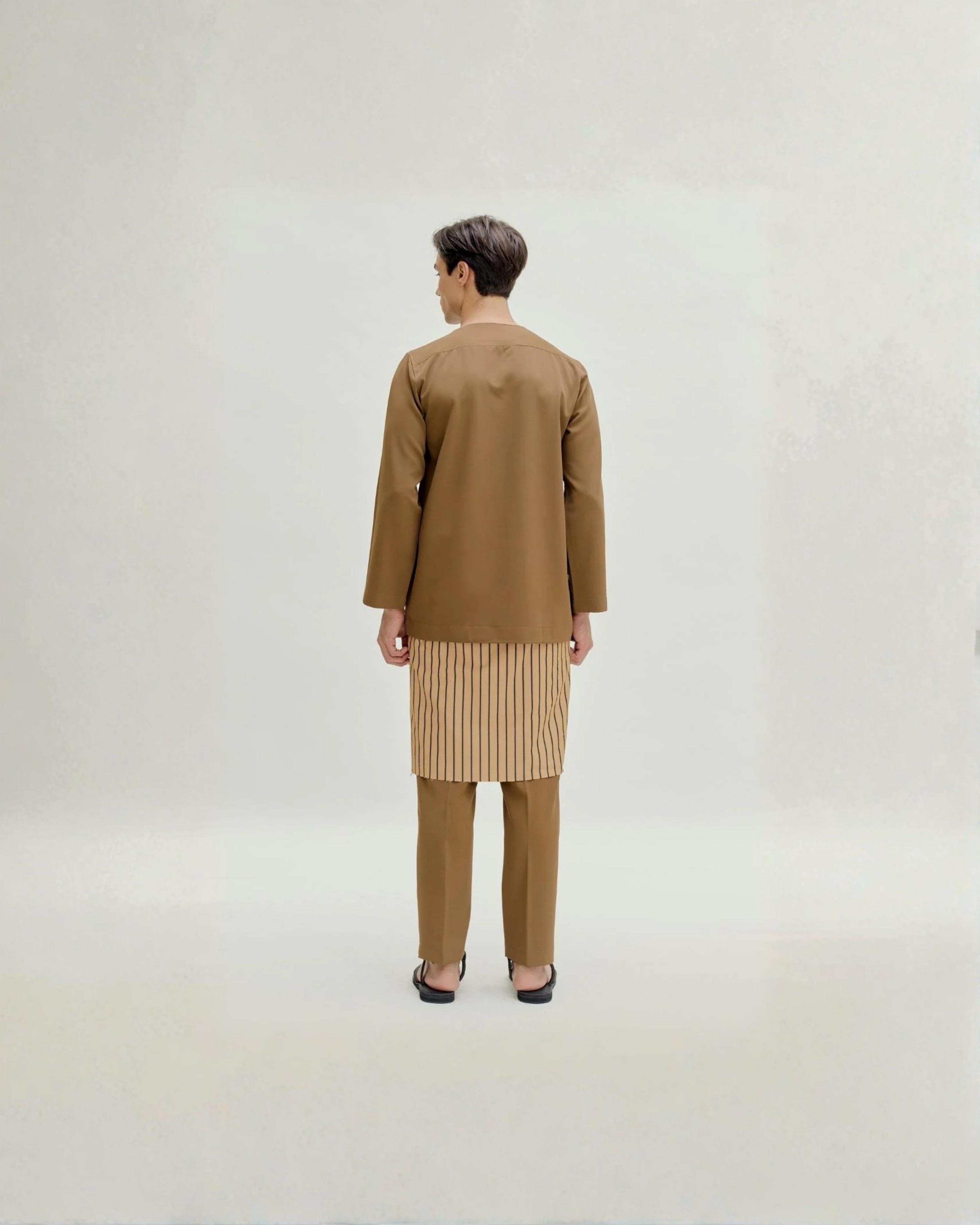 Abraham Baju Melayu Teluk Belanga - Oak Brown