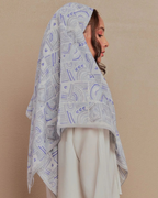 Petrascarves - Alun Cotton Voile Square (Coastal Grey)