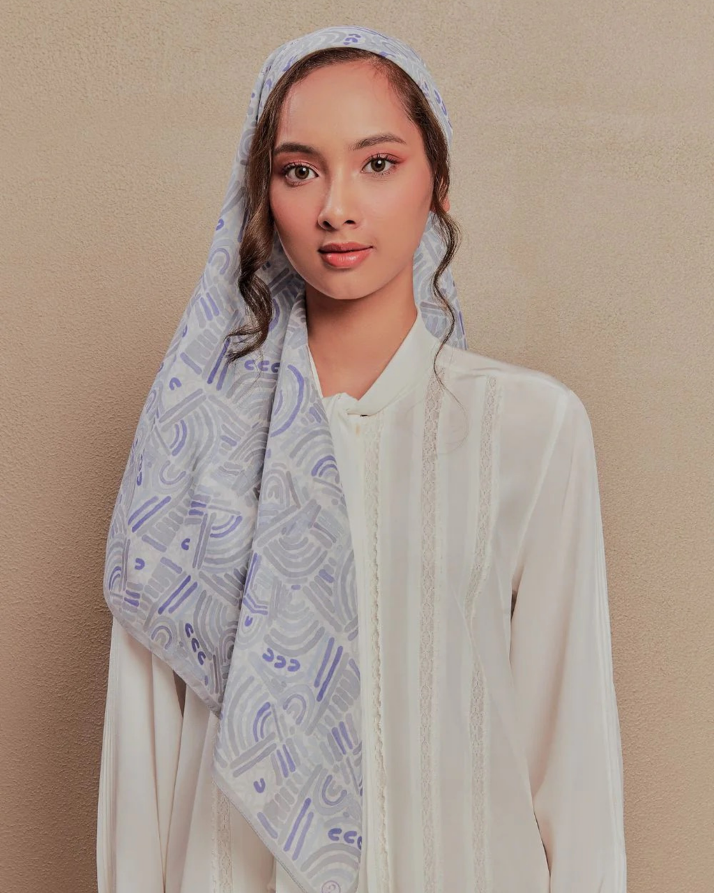 Petrascarves - Alun Cotton Voile Square (Coastal Grey)
