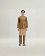 Abraham Baju Melayu Teluk Belanga - Oak Brown