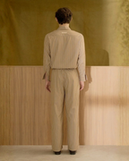Le Chemise Raye With Pants Set (Olive Blue)