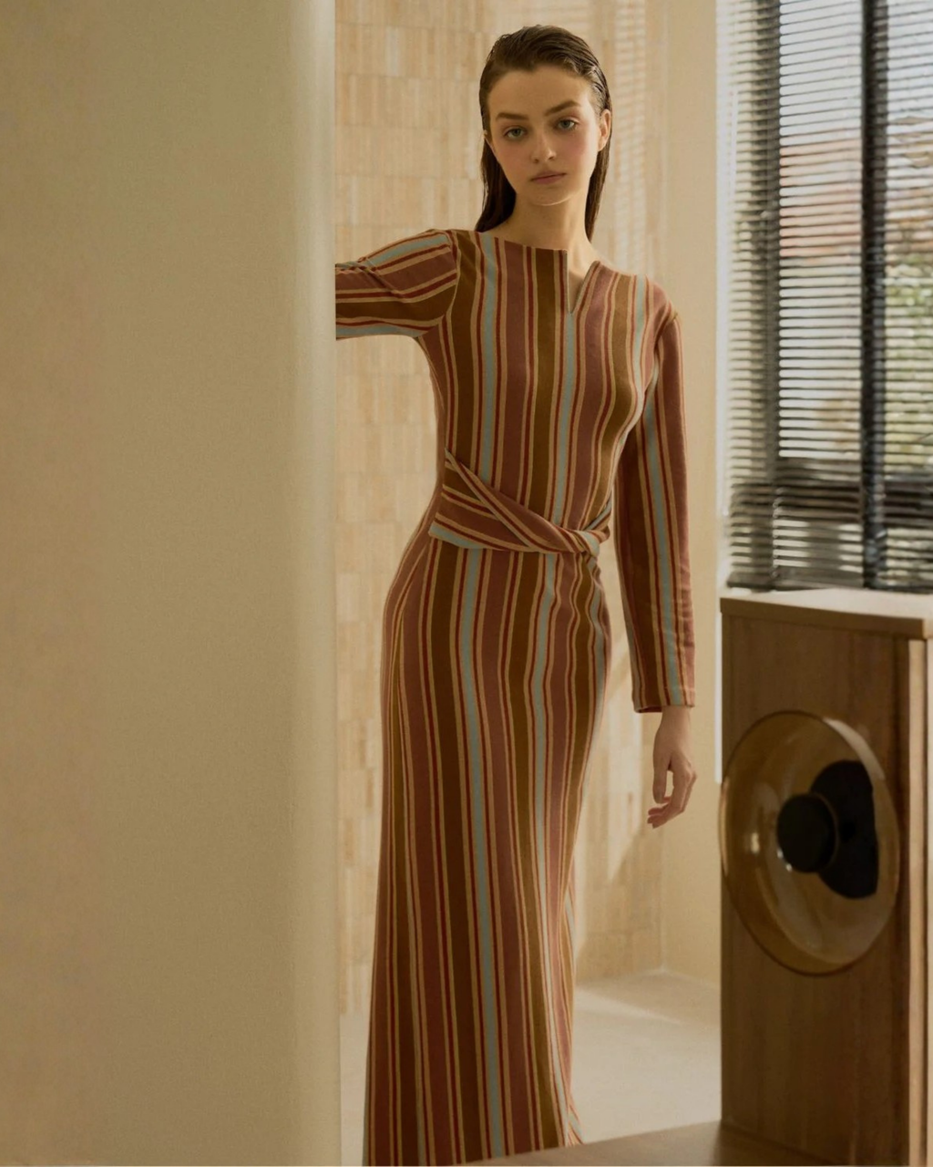 Le Robe Raye (Brick/Blue)