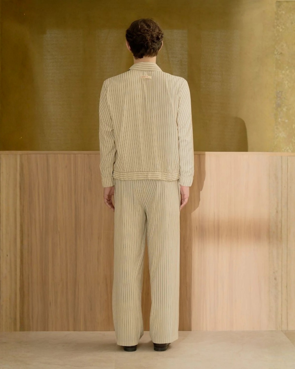 Le Montaigne Bomber With Pants Set (Beige)