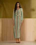 Le Robe Raye (Light Green/Nude)