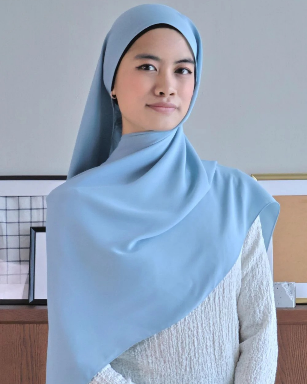 Petrascarves - Alyssa Basics Square (Powder Blue)