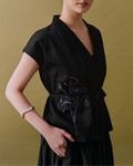 Kyra Embroidered Vest - Black