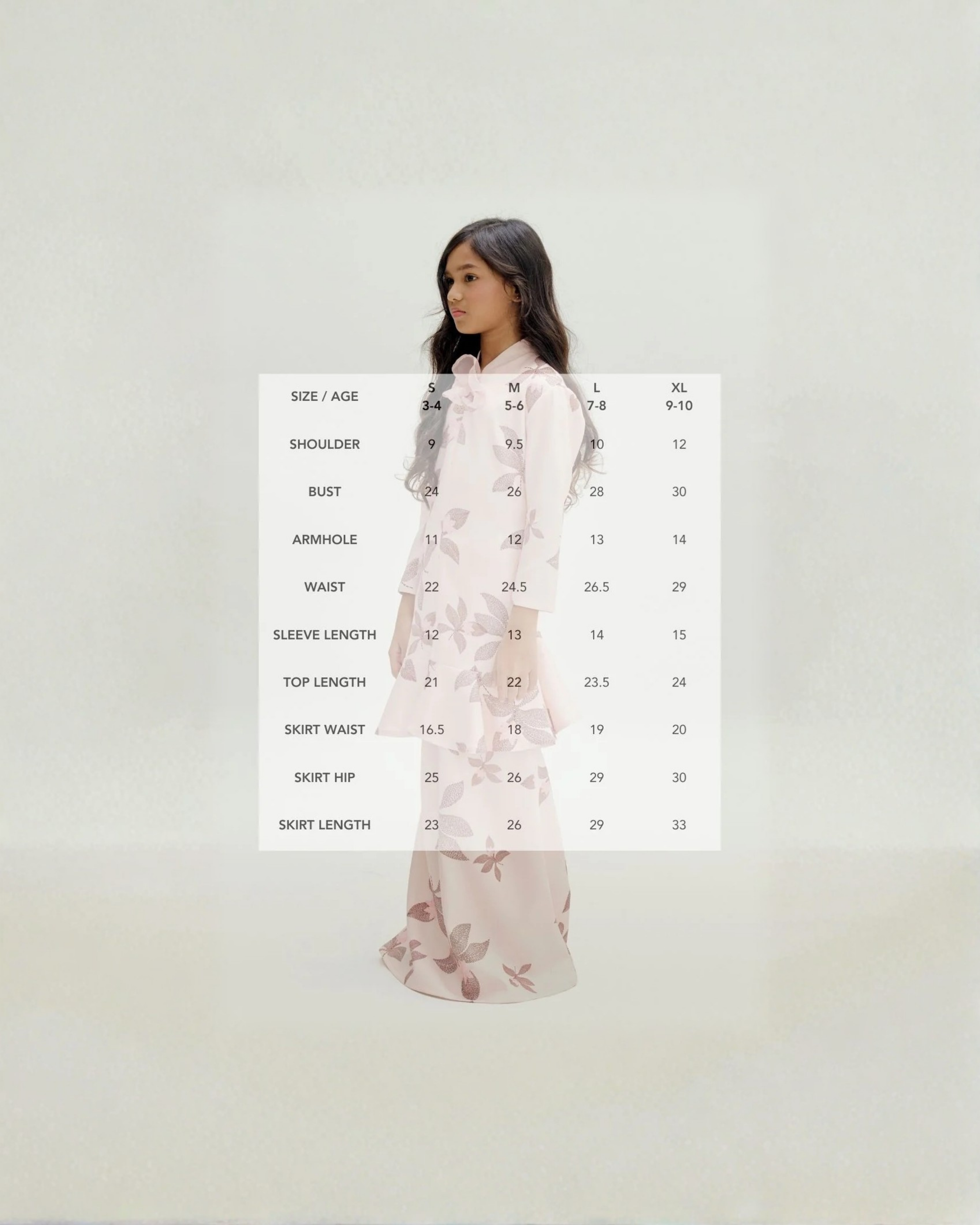 Mendela Ruffles Modern Kurung Kids