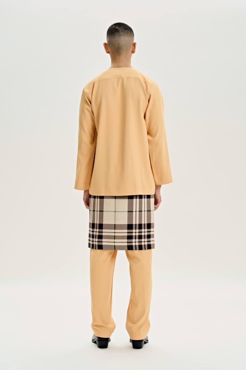 Abraham Baju Melayu Teluk Belanga - Butter Peach