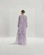 Solana Organza Kurung Labuh With Shawl (Purple)