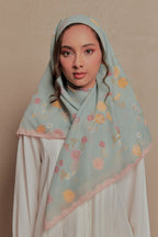 Petrascarves - Everbloome Collection Cotton Square (Eucalyptus)