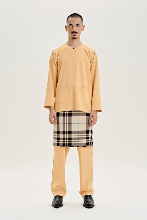 Abraham Baju Melayu Teluk Belanga - Butter Peach