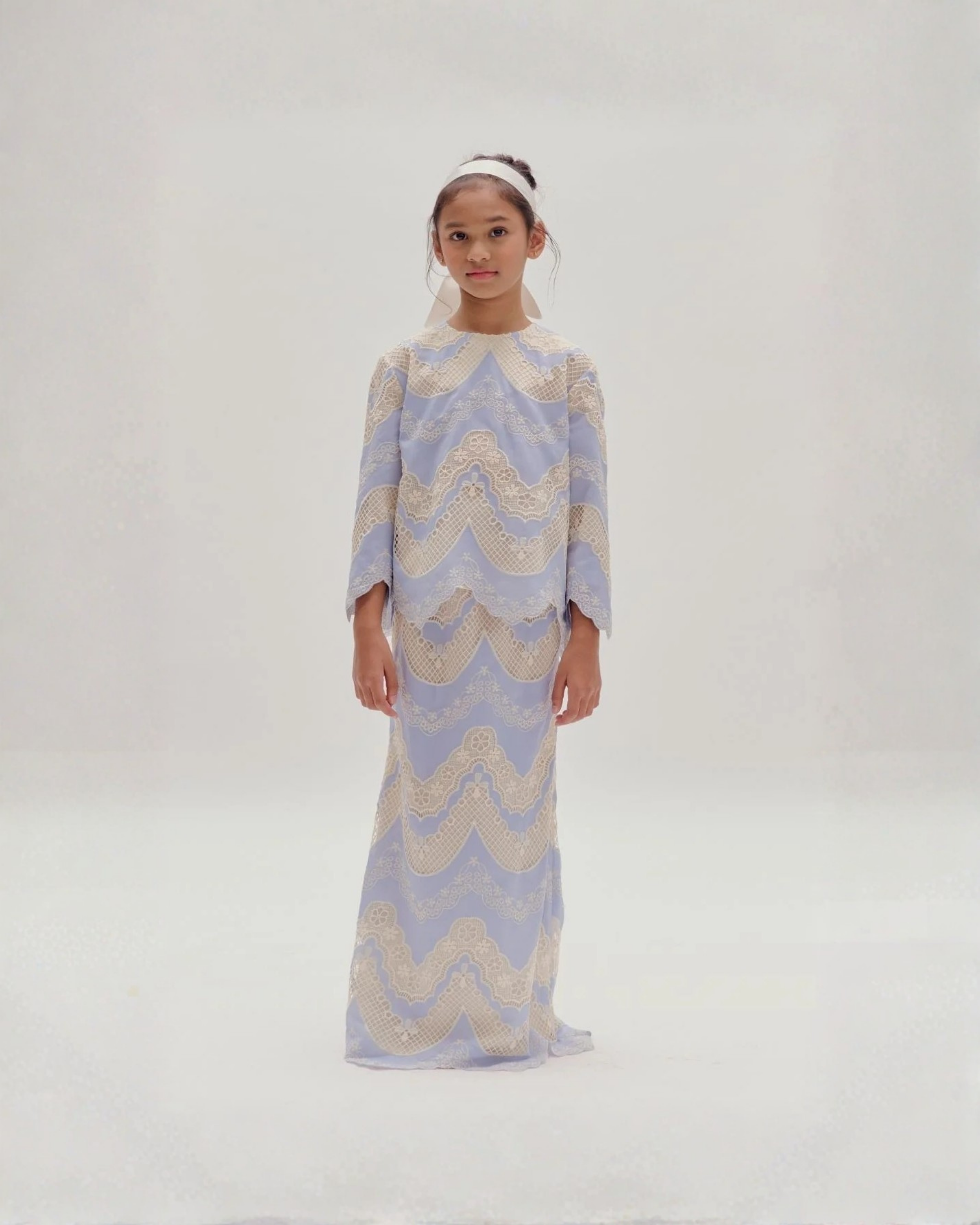 Ramona Cotton Lace Kurung Kedah Kids