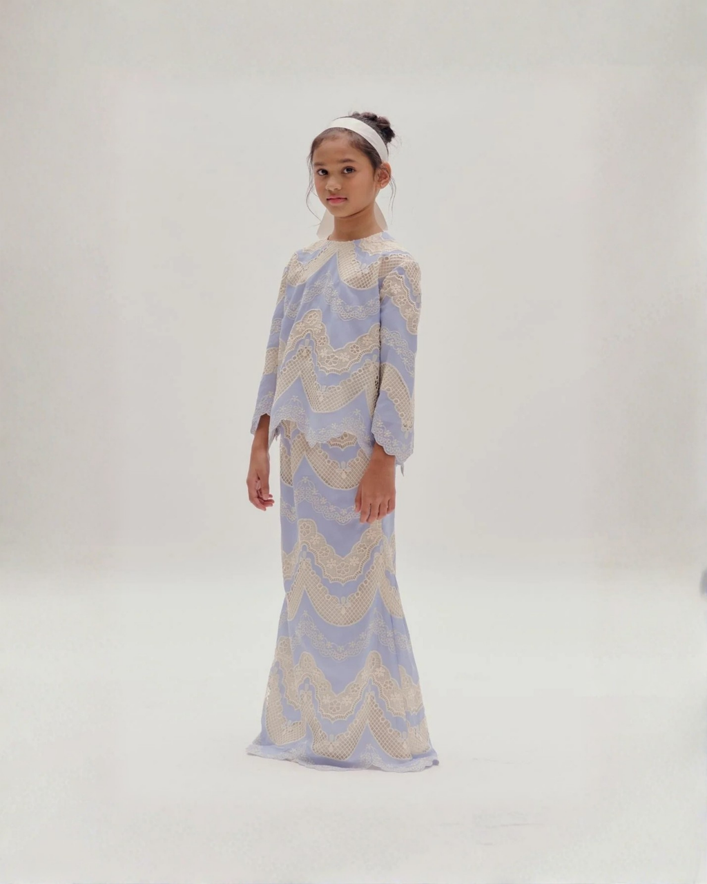 Ramona Cotton Lace Kurung Kedah Kids