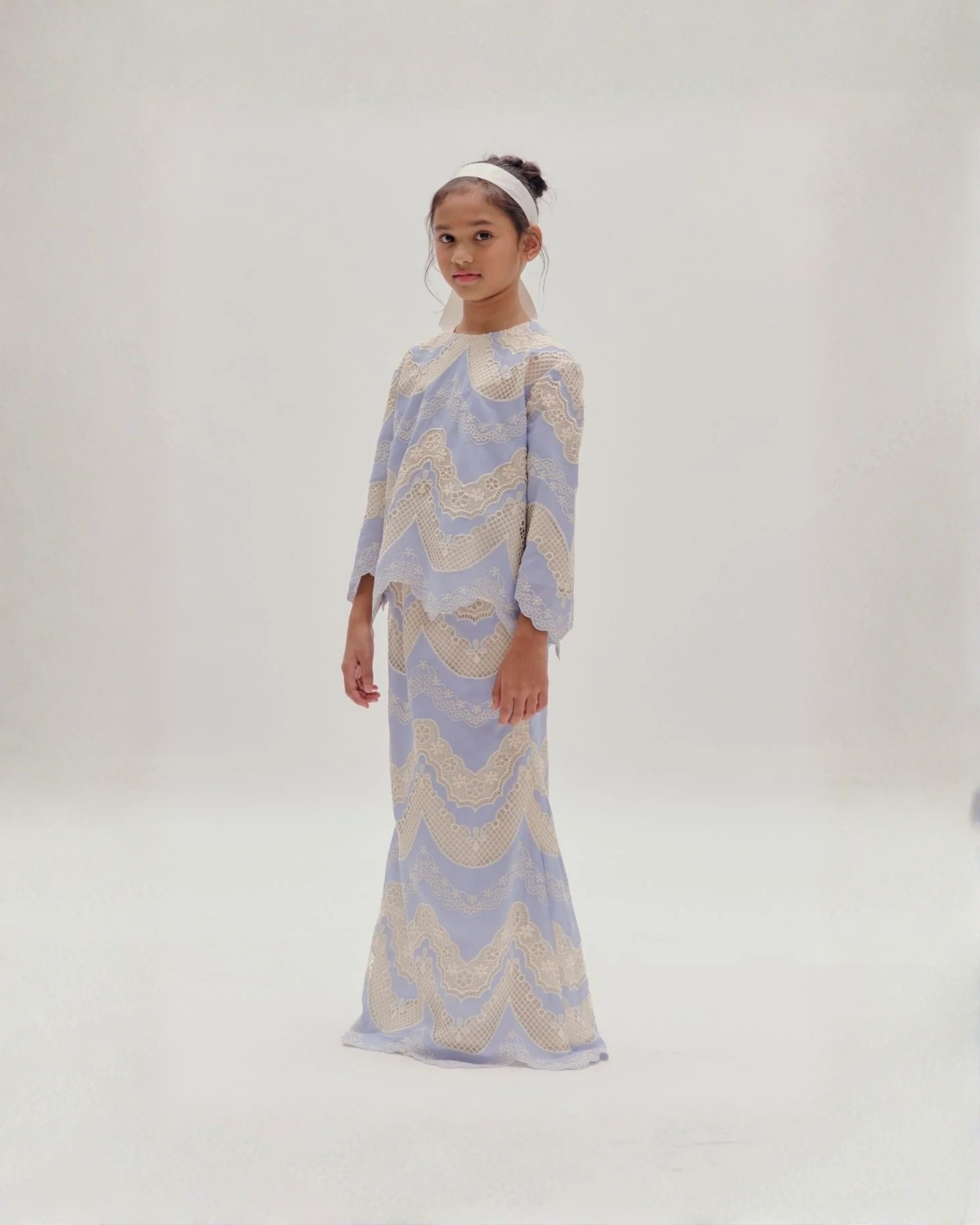 Ramona Cotton Lace Kurung Kedah Kids