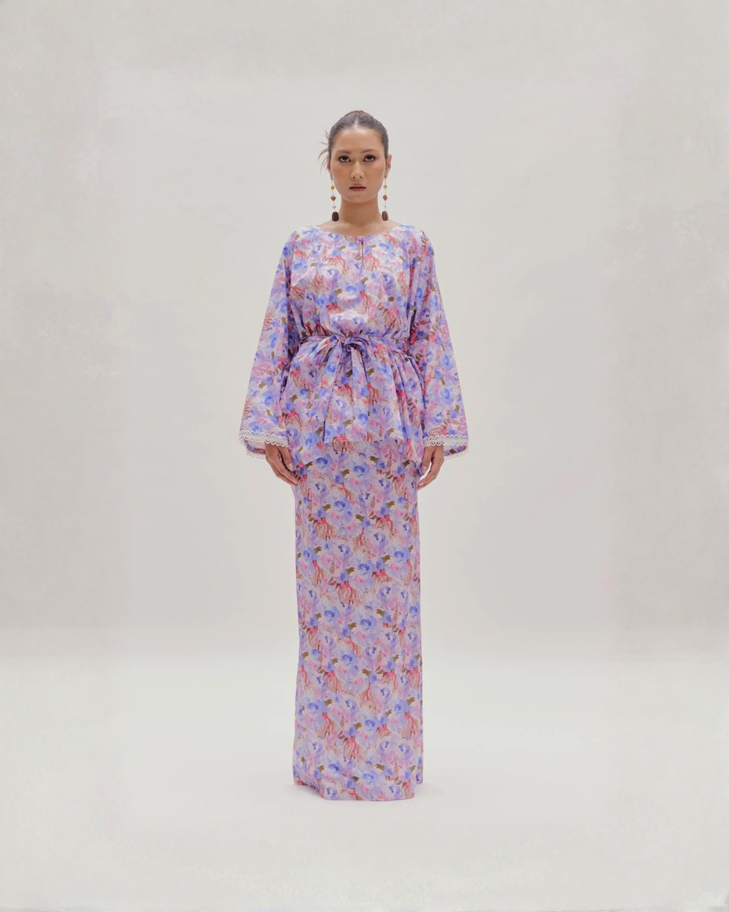 Lola Cotton Lace Kurung With Belt