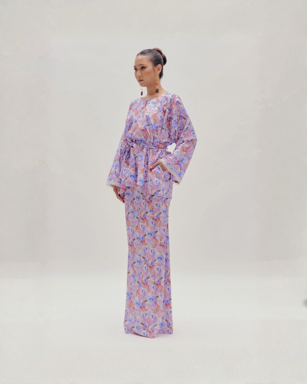 Lola Cotton Lace Kurung With Belt