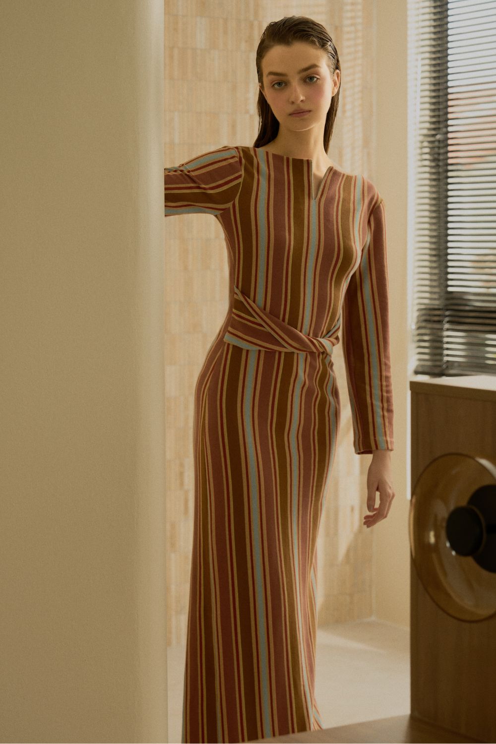 Le Robe Raye (Brick/Blue)