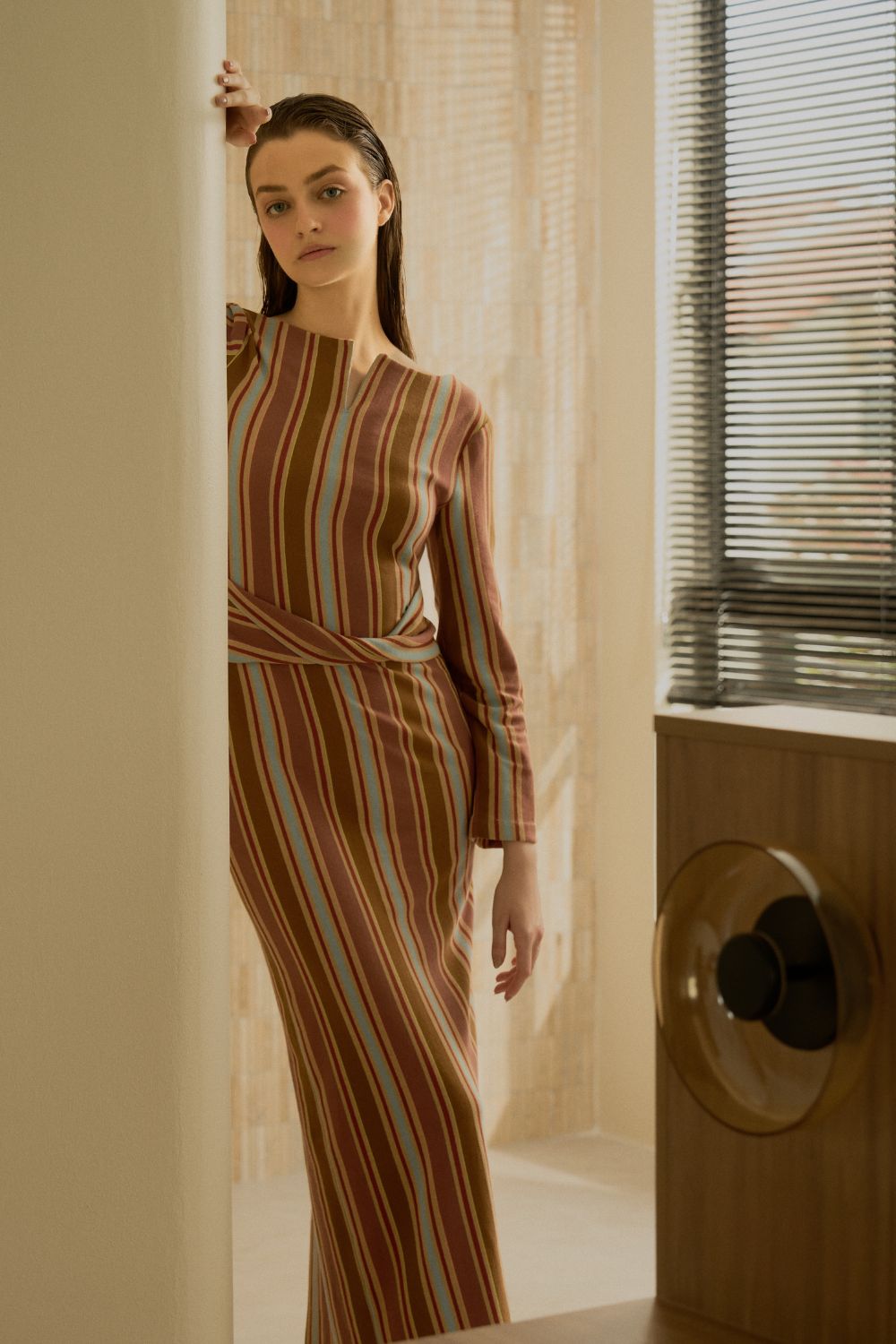 Le Robe Raye (Brick/Blue)