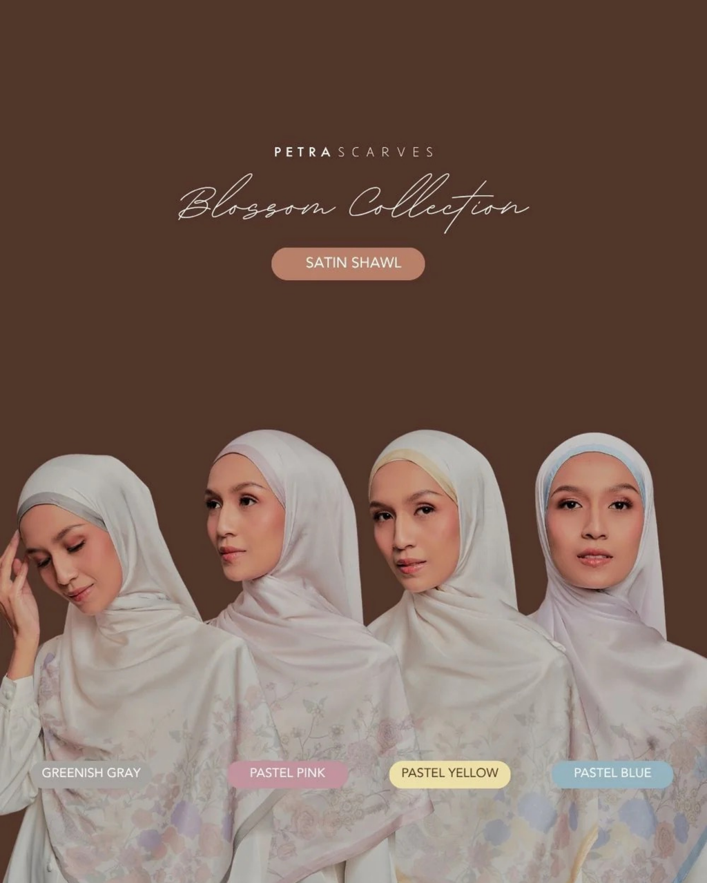 Petrascarves Blossom Raya Collection Shawl (Pinkish Nude)
