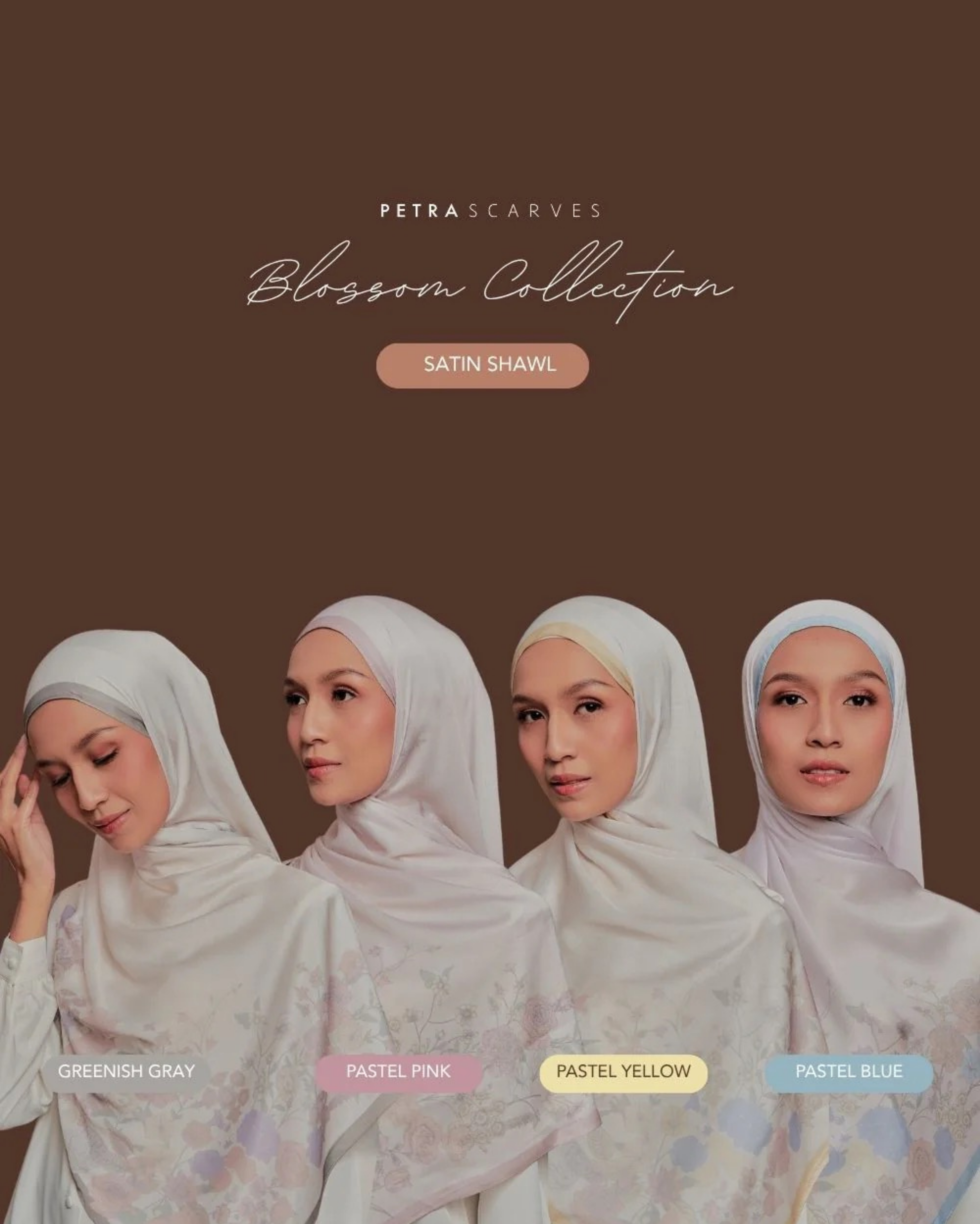 Petrascarves Blossom Raya Collection Shawl (Pinkish Nude)