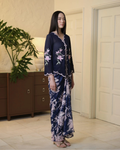 Lastika Embroidered Kebaya Navy Blue