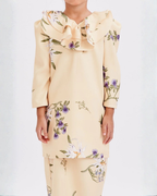Hailey Kurung In Soft Yellow (Kids)