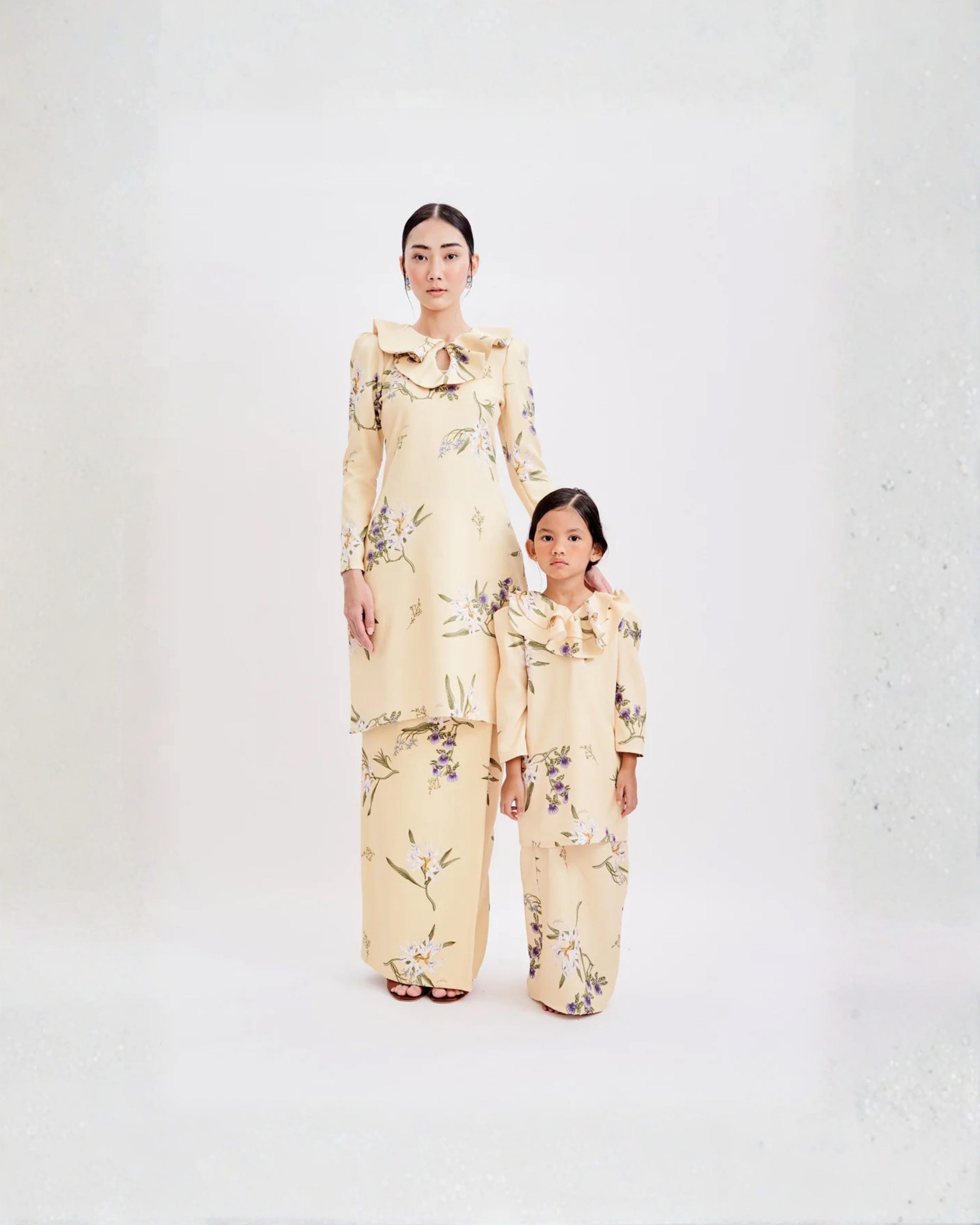Hailey Kurung In Soft Yellow (Kids)