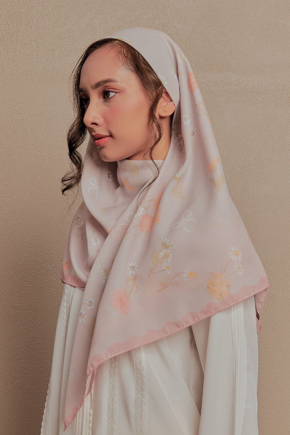 Petrascarves - Everbloome Collection Cotton Square (Ash Grey)