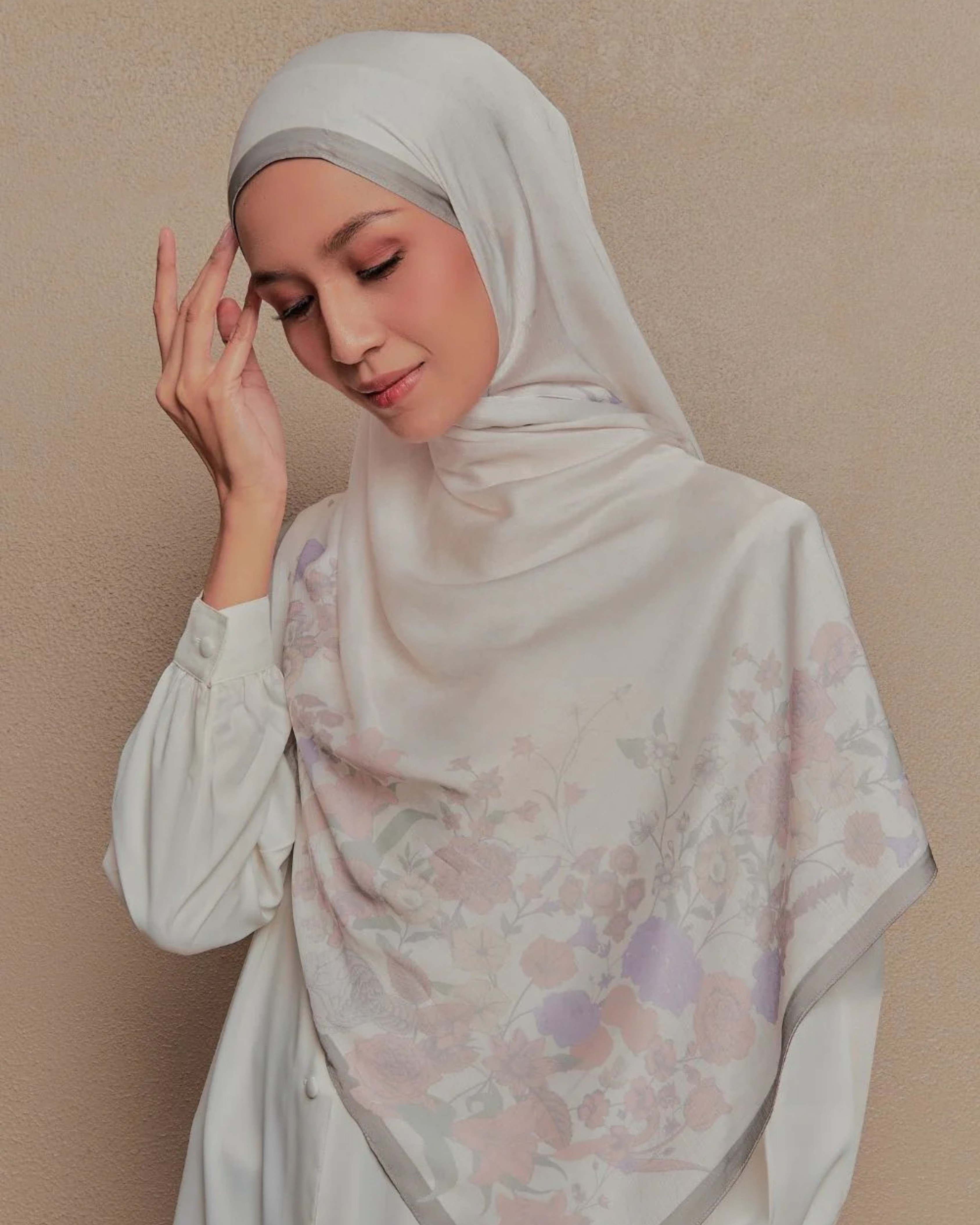 Petrascarves Blossom Raya Collection Shawl (Greenish Gray)