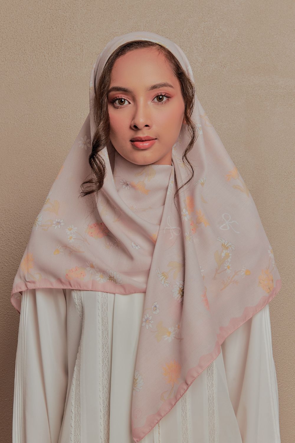 Petrascarves - Everbloome Collection Cotton Square (Ash Grey)
