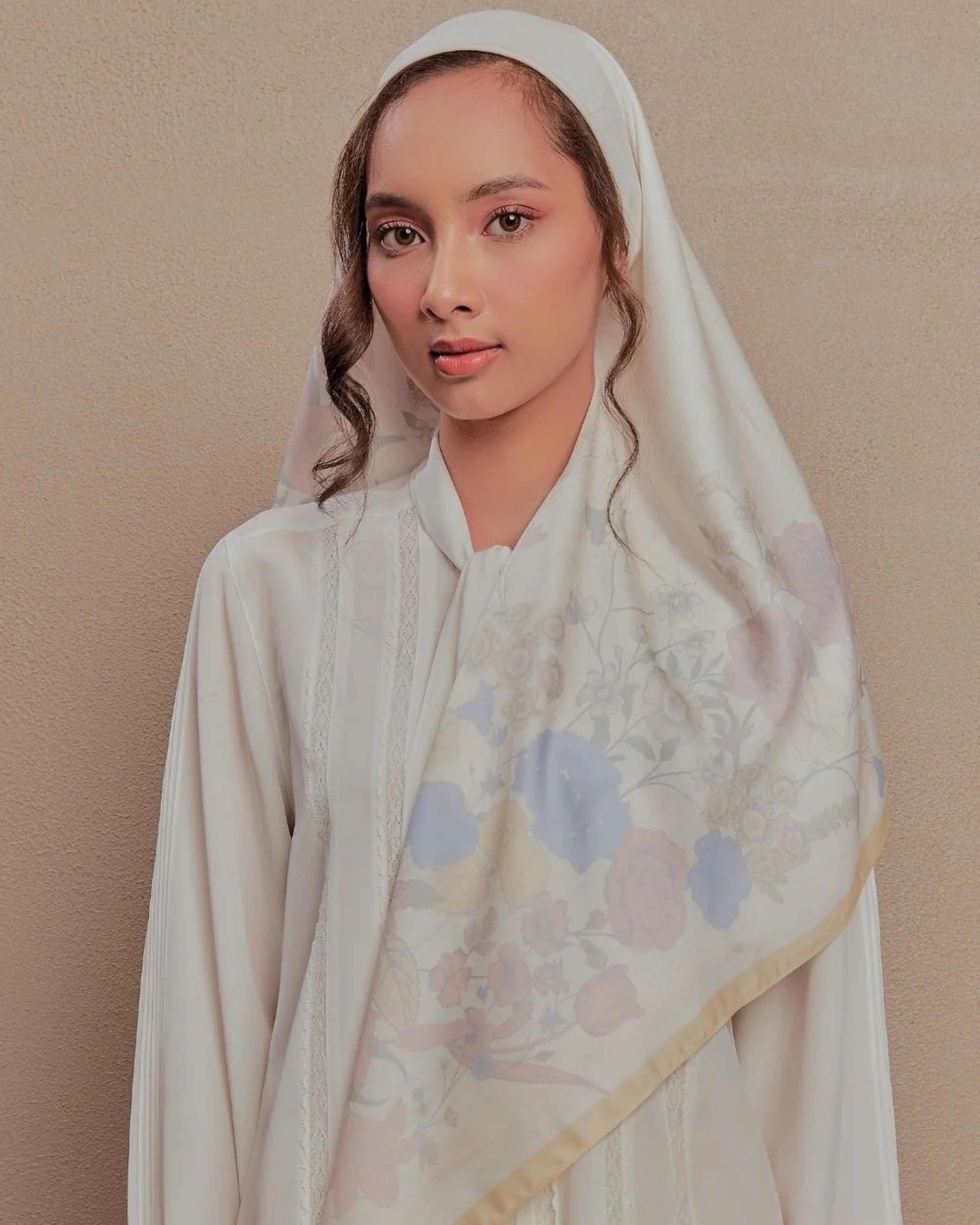 Petrascarves Blossom Raya Collection Square (Pastel Yellow)