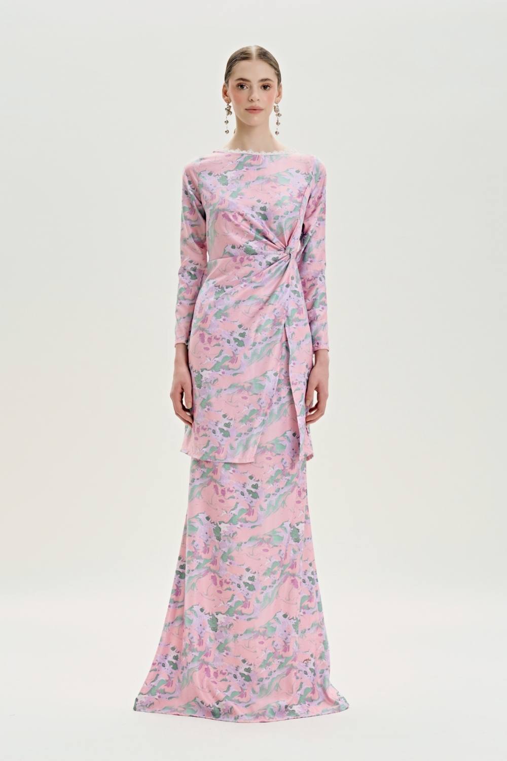 Amory Twisted Satin Modern Kurung