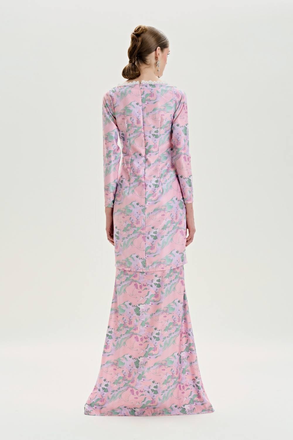 Amory Twisted Satin Modern Kurung