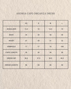 Andria Cape Organza Dress