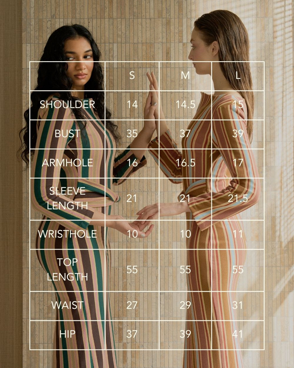 Le Robe Raye (Light Green/Nude)