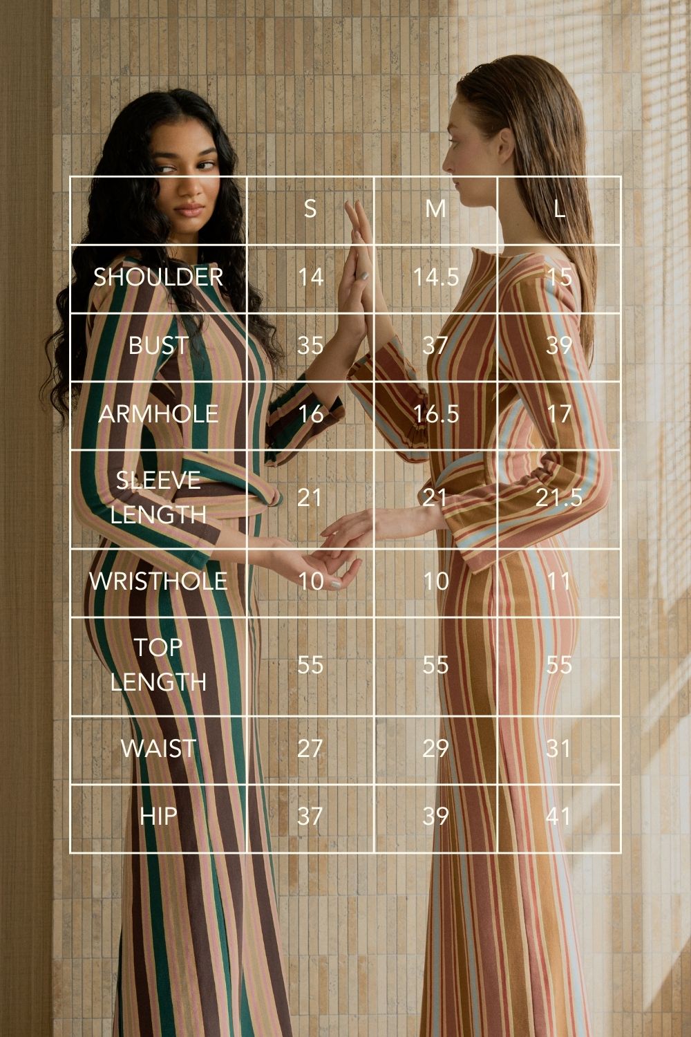 Le Robe Raye (Light Green/Nude)